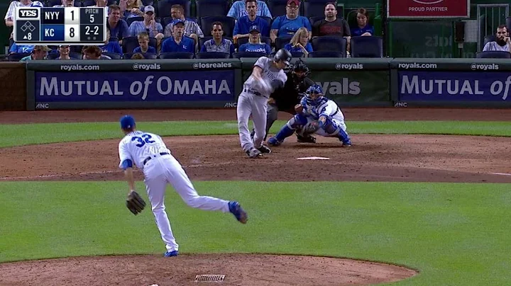 NYY@KC: Ellsbury reaches on catcher's interference