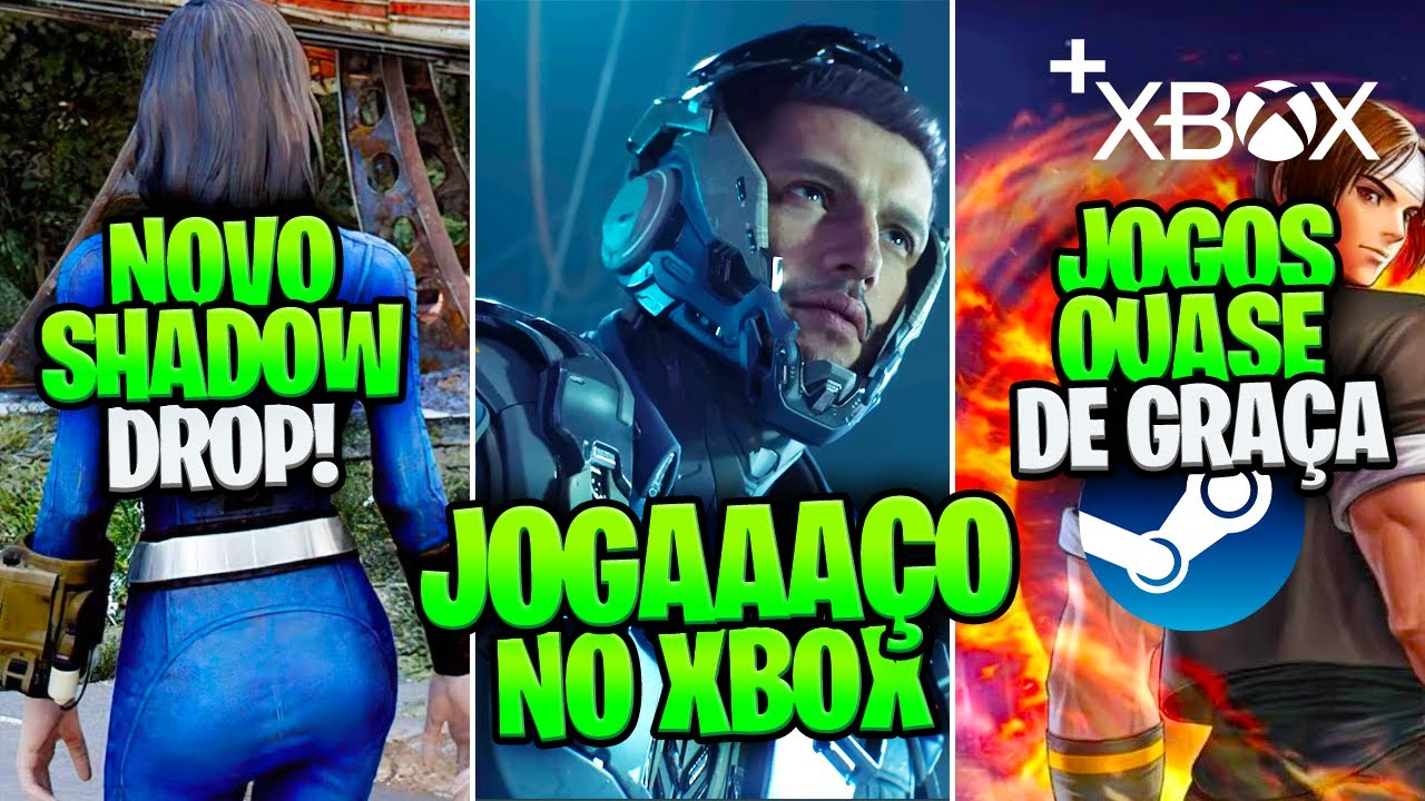 SURPRESA! MAIS UM JOGÃO SHADOWDROP, ESSE JOGAÇO CHEGA no XBOX, JOGOS AAA QUASE de GRAÇA na STEAM!