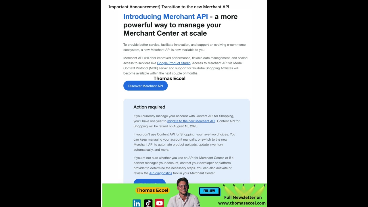 Merchant API got announced for Google Shopping 