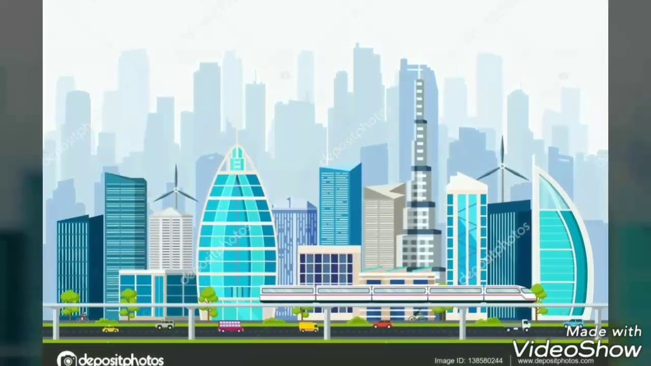 Развитие современного города вектор