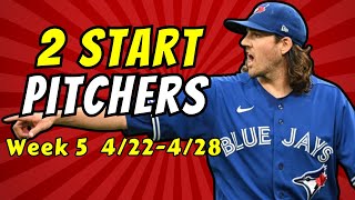 Fantasy Baseball Week 5 Strategy: Low Owned 2-Start Pitchers & Waiver Adds | Episode 81