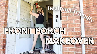 DIY FRONT PORCH MAKEOVER *on a budget* 🪻| front porch home ideas | beginner friendly DIY's!