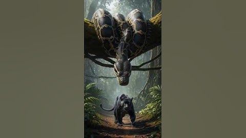 Giant Python vs Black Panther | The Most Dangerous Jungle Battle Ever! 🐍🐆 #shorts #anaconda #panther
