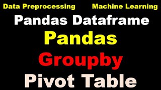 Python Pandas Tutorial | Python Pandas Pivot Table and Groupby Functionality - P3 Profile