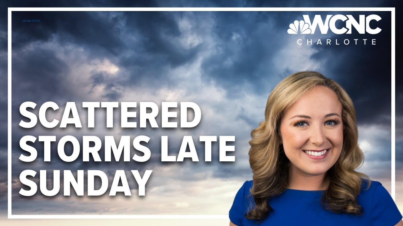 Scattered storms in the Charlotte area - YouTube