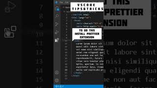 how to format/beautify code in vs code #html #css #javascript #vscode #tipsandtricks