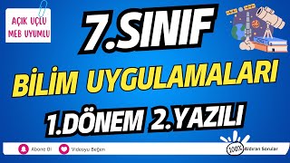 7. Sınıf Bilim Uygulamaları 1. Dönem 2. Yazılı Açık Uçlu Soruları Ve Cevapları Yeni̇