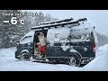 ［大雪/寒波］夜中の吹雪に凍えるハイエース車中泊...幻のアレを求め吹雪の中でも旅をする車中泊女子snow car camping