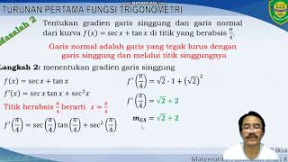 Masalah Turunan Pertama Fungsi Trigonometri