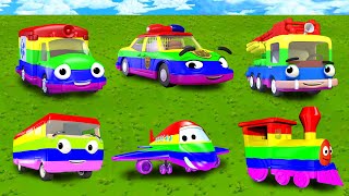 Baby Finger Family Kids Learn Colors with Vehicles