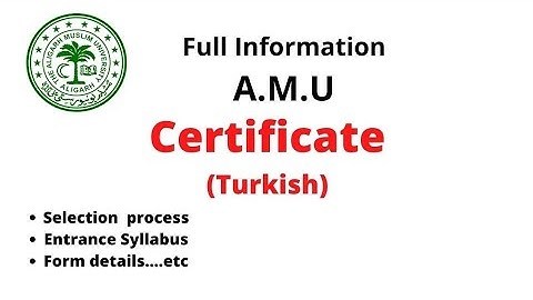 Amu ceertificate in turkish| turkish language course in amu|amu certificate  course|turkish language