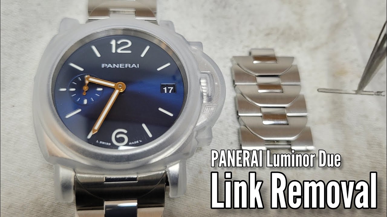 How To Remove Link Adjusting PANERAI Luminor Due Automatic Watch