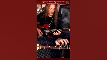 Repeating LICKS in MULTIPLE OCTAVES makes them CATCHY 🎸🔥 (Easy to do with Great effect) #shorts