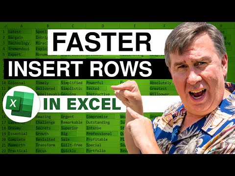 Excel Faster Way to Insert Sheet Rows in Excel - Episode 2318