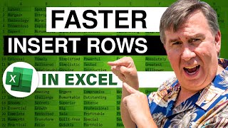 Excel Faster Way To Insert Sheet Rows In Excel - Episode 2318