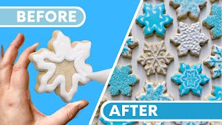 How to Decorate 8 Easy Snowflake Cookies with Royal Icing