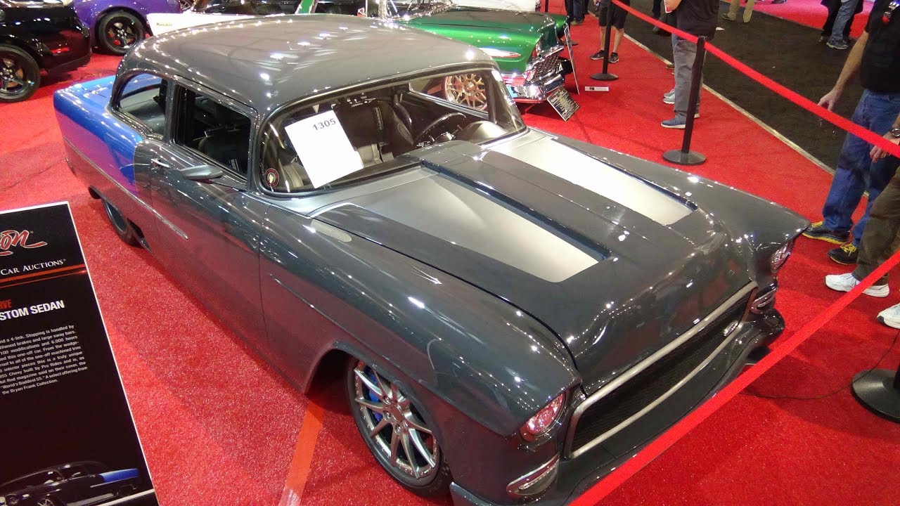 World S Baddest 1955 Chevrolet 210 Custom Sedan X Box Sells At Barrett Jackson For 255 200