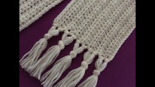 Crochet Scarf For Beginners Tutorial | Fast , Easy And Elegant