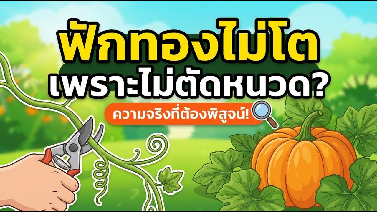 ทำไมยอดฟักทองไม่โต? ปรับเลยด้วยการตัดเถาอย่างถูกวิธี!