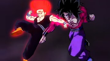 SSJ4 Turles & God Cell vs SSJB Trunks & SSG Teen Gohan
