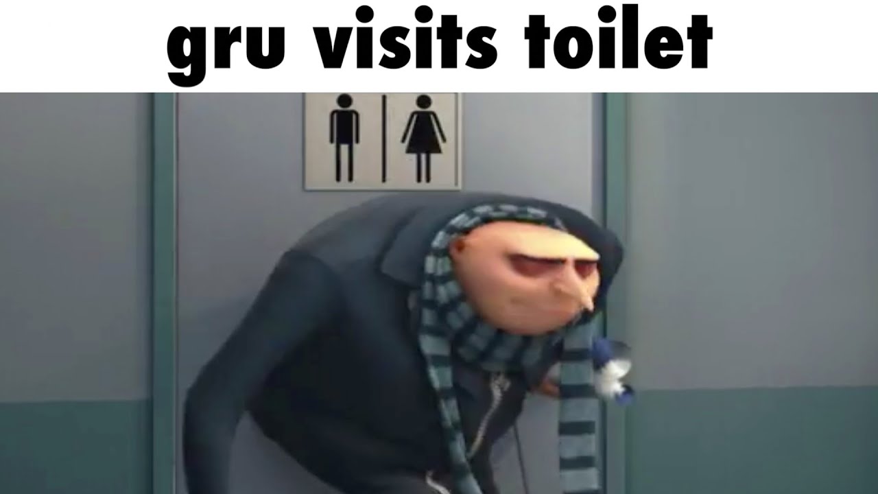 gru visits toilet 
