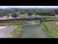 TVRM Double Header Passing over the Trion railroad bridge from Drone