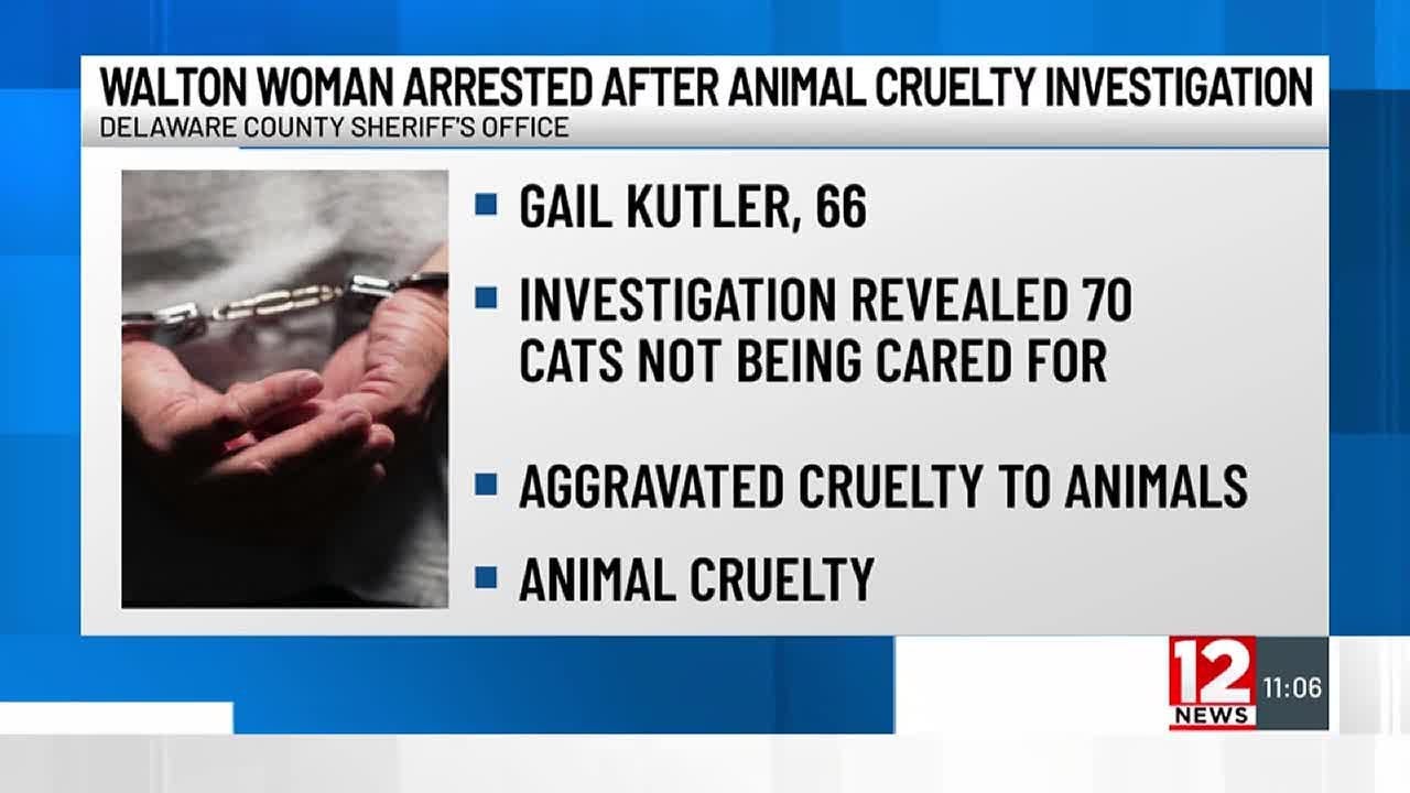 Walton woman arrested, charged with 60 counts of animal cruelty - YouTube