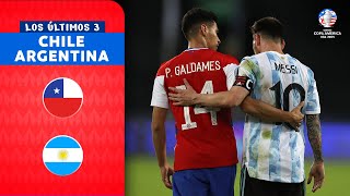 LOS ÚLTIMOS TRES CHILE-ARGENTINA EN LA CONMEBOL COPA AMÉRICA™