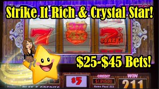 🔴$45 A Spin - Crystal Star & Strike It Rich Again! LakeTahoe Slot Machines!