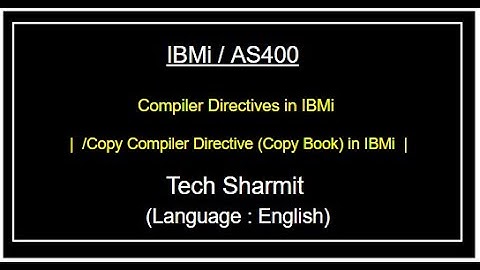IBMi (AS400) - Copybook in IBMi | /Copy Vs /Include | rpgle programming | Compiler Directives  IBMi