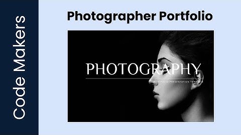 Photographer Portfolio Website (Advanced UI) - PHP Project