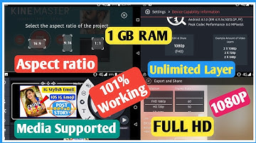 Low Device Capability KineMaster | 1GB ram SUPPORT | Aspect ratio Supported | Unlimited Layer Mode |