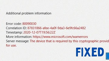 How To Fix Error Code 80090030 On Windows 11