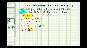 Ex 2: Find the Equation of a Line in Standard Form Given Two Points