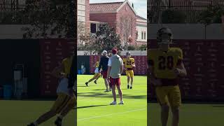 #USC Quarterbacks Throwing at Day 3 of Spring Camp