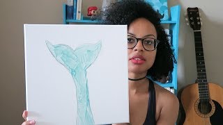 Mermaid Fin Canvas Art | Get Crafty With Me