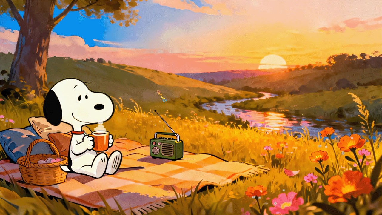 📚 Snoopy Spring Lofi Mix | Calm Background Beats for Study, Work & Productivity