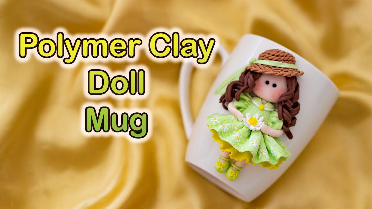 Кружка-кукла из полимерной глины | Пасхальная кружка своими руками