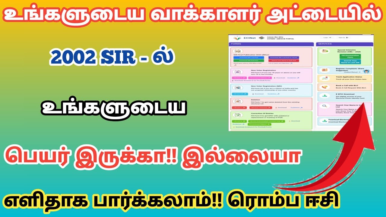 sir 2002 voter list download tamil | sir form fill up tamil | sir 2002 voter list tamil | sir tamil.