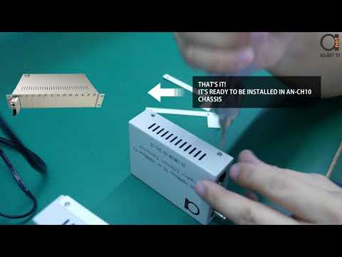 Installing Rack Mount for 19' Media Converter Chassis for ST Fiber Media Converters