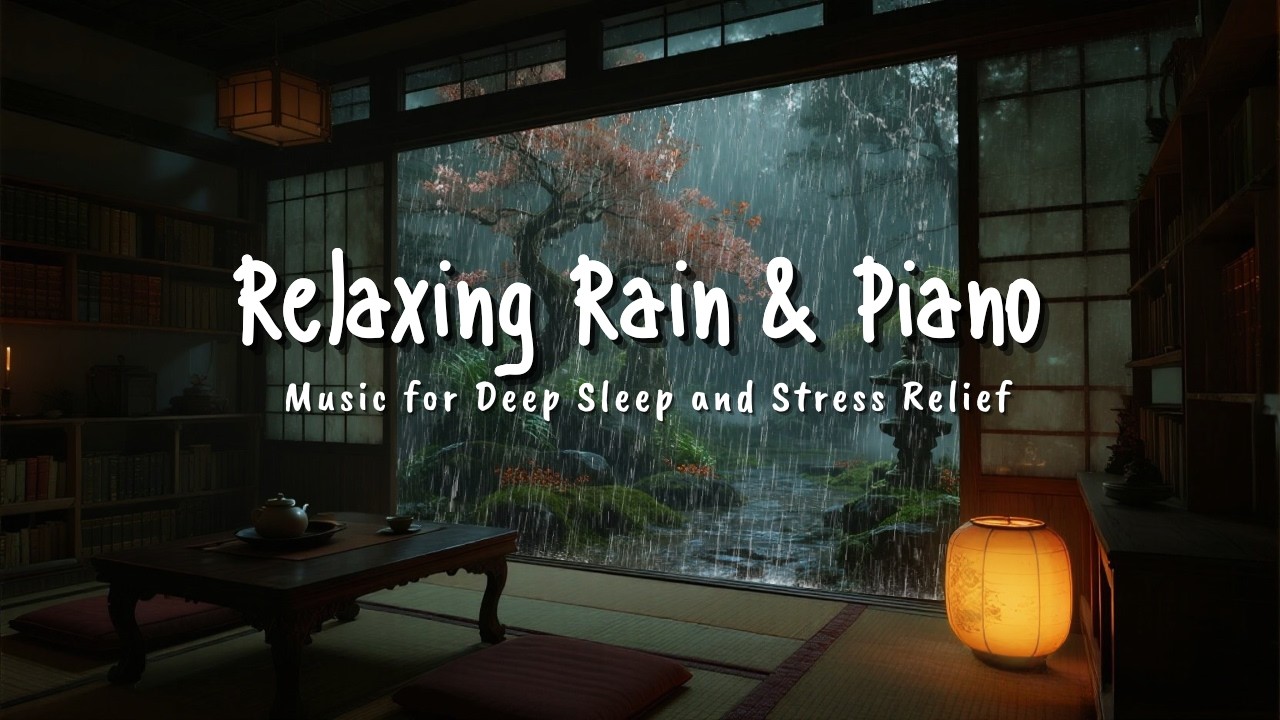 Healing Sleep Music with Rain Sounds 🎹 Calm Piano for Deep Sleep and ...
