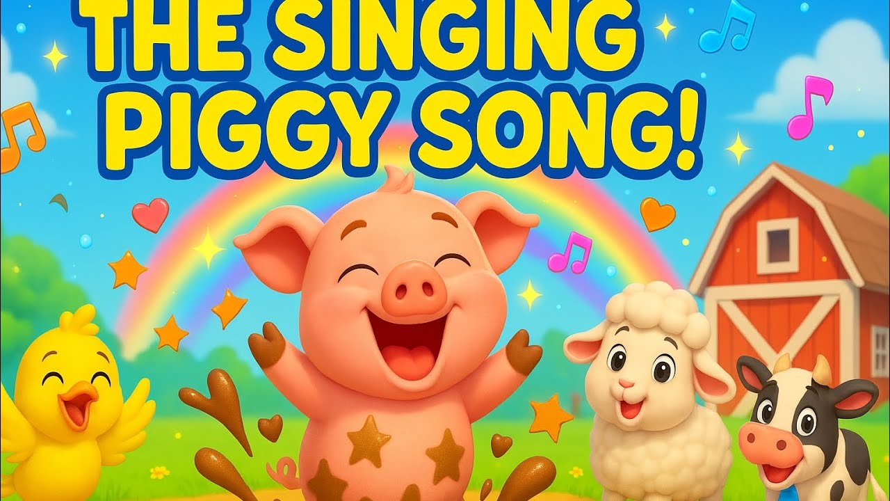 THE SINGING PIGGY SONG 🐷🎶 Muddy Music Fun on the Farm!