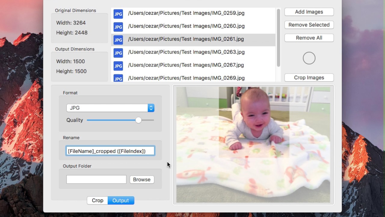 how to crop picture in mac