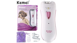 Professional USB Rechargeable Female KEMEI KM 290R Epilator Women Hair Removal from Roots Lady