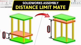 SOLIDWORKS Distance Limit Mate Tutorial | SOLIDWORKS Assembly Tutorial