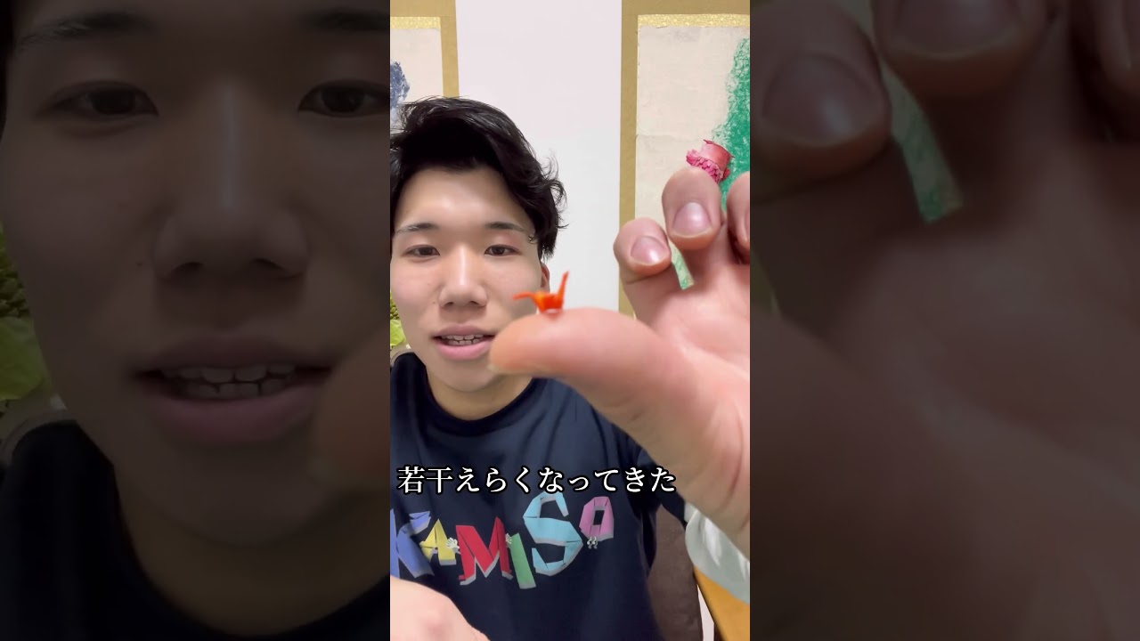 ミニ折り鶴チャレンジ!#折り紙 #origami #折り紙チャレンジ