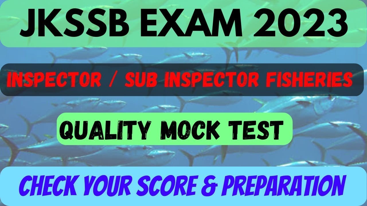Mock Test Fisheries Exam 2023||Inspector And Deputy Inspector||