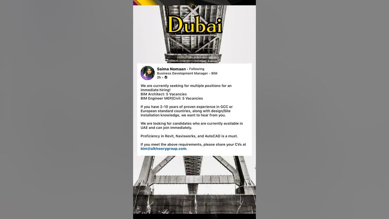 bim-jobs-dubai-freshers-hiring-2024-jobs-mumbai-sds2-company-youtube