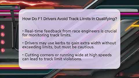 How Do F1 Drivers Avoid Track Limits In Qualifying? - Pole Position Experts