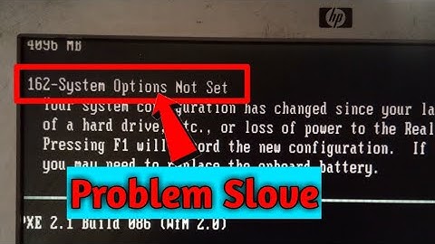 Error-162 System Options Not Set